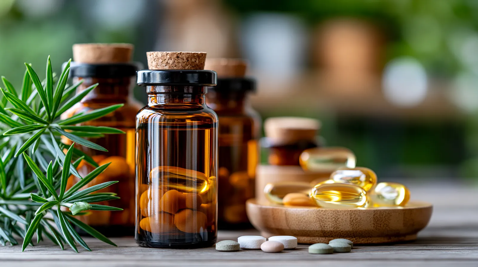 tchitcha. Close up of brown glass supplement bottles with cap 2e1aeab1 813e 42a6 b642 13b542de6596 0 pour naturopathe sopk