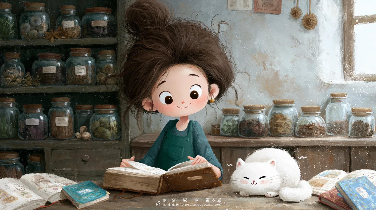 tchitcha. An enchanting cozy illustration of a young woman wi 6eda5896 8c92 4eca abd5 87afec898f7b 0 pour plasma marin